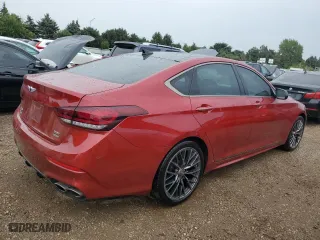 2020 Genesis G80 3.3T Sport with VIN KMTFN4JB3LU329583, listed as a Copart auction lot 65930074 with 111,581 mi miles and Salvage Title. Bid and sale history available at carsss.com. Image 3.