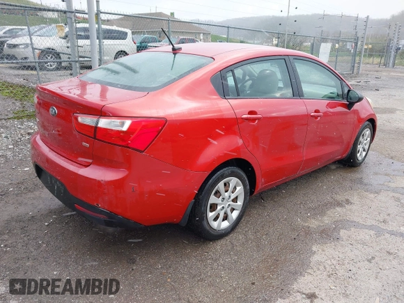 2013 Kia Rio LX with VIN KNADM4A34D6310495, listed as a IAAI auction lot 41986664 with 129,145 mi miles. Bid and sale history available at carsss.com. Image 4.