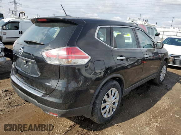 2015 Nissan Rogue S with VIN KNMAT2MV0FP583098, listed as a Copart auction lot 51582475 with 75,557 mi miles and Salvage Title. Bid and sale history available at DreamBid. Image 3.
