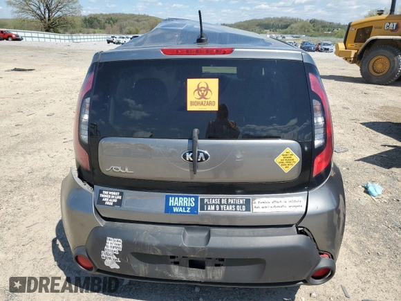 2015 Kia Soul + with VIN KNDJP3A57F7192352, listed as a Copart auction lot 55882415 with Not Provided miles and Non Repairable. Bid and sale history available at DreamBid. Image 6.
