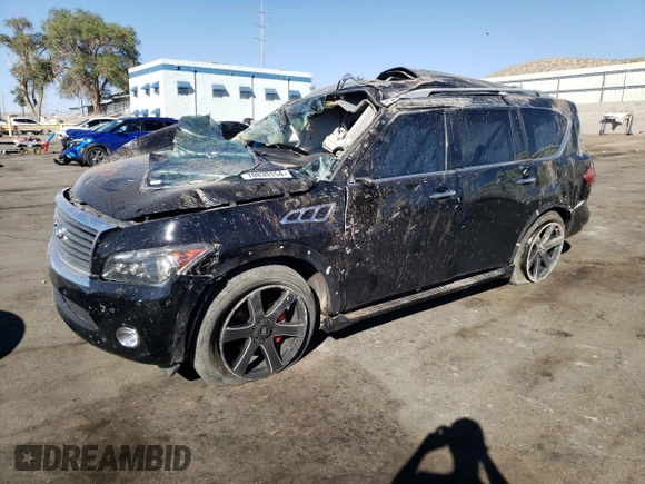 2014 Infiniti QX80 with VIN JN8AZ2NFXE9556066, listed as a Copart auction lot 70839154 with Not Provided miles and Salvage Title. Bid and sale history available at carsss.com. Image 1.
