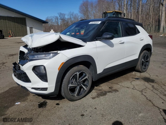 2021 Chevrolet TrailBlazer RS with VIN KL79MTSLXMB038847, listed as a Copart auction lot 49536665 with 30,643 mi miles and Salvage Title. Bid and sale history available at carsss.com. Image 1.