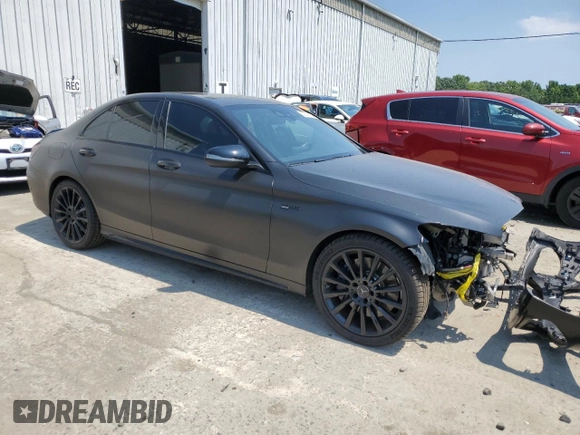 2017 Mercedes-Benz C 43 AMG with VIN 55SWF6EB7HU232029, listed as a Copart auction lot 59319684 with 86,479 mi miles and Salvage Title. Bid and sale history available at DreamBid. Image 4.