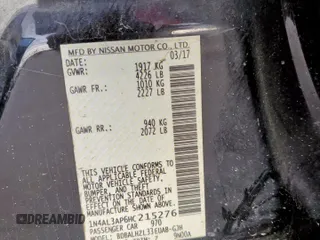2017 Nissan Altima SV z VIN 1N4AL3AP6HC215276, wystawiony jako Copart lot #59560135 z przebiegiem 158 020 mil mil oraz Czysty tytuł • Clean title. Historia ofert i sprzedaży dostępna na DreamBid. Obrazek 12.