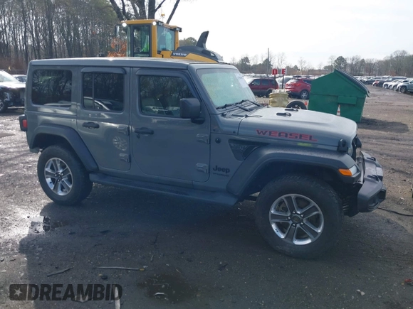 2021 Jeep Wrangler Unlimited Willys Sport with VIN 1C4HJXDGXMW767633, listed as a IAAI auction lot 41700168 with 37,994 mi miles and . Bid and sale history available at DreamBid. Image 13.