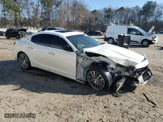 2016 Maserati Ghibli with VIN ZAM57XSAXG1167773, listed as a Copart auction lot 46607705 with 62,421 mi miles and Salvage Title. Bid and sale history available at carsss.com. Image 4.