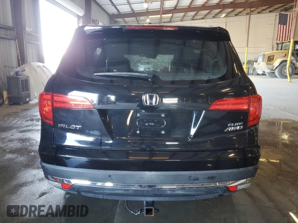 2016 Honda Pilot Elite with VIN 5FNYF6H06GB115707, listed as a Copart auction lot 45553295 with 0 mi miles and Salvage Title. Bid and sale history available at carsss.com. Image 6.
