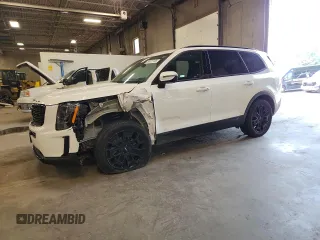 2022 Kia Telluride EX with VIN 5XYP3DHC3NG292384, listed as a Copart auction lot 59927785 with 49,105 mi miles and Salvage title. Bid and sale history available at DreamBid. Image 1.