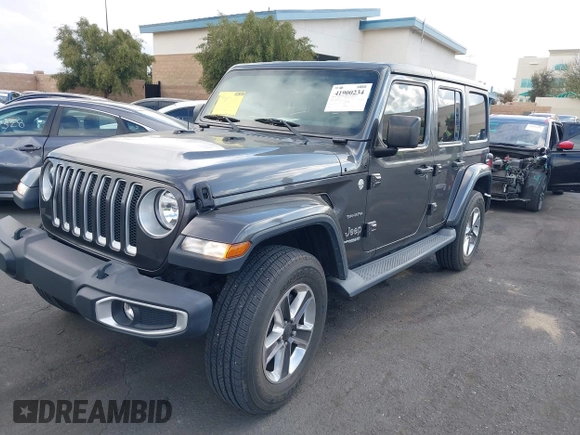 2021 Jeep Wrangler Unlimited Sahara with VIN 1C4HJXEN4MW503014, listed as a IAAI auction lot 41900234 with 16,444 mi miles and . Bid and sale history available at DreamBid. Image 20.