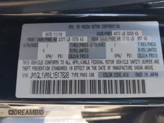 2020 Mazda 6 Touring with VIN JM1GL1VMXL1517828, listed as a IAAI auction lot 41511804 with 123,174 mi miles. Bid and sale history available at carsss.com. Image 9.