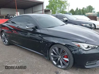 2018 Infiniti Q60 Red Sport 400 with VIN JN1FV7EL7JM631445, listed as a IAAI auction lot 42244030 with 42,121 mi miles and . Bid and sale history available at DreamBid. Image 6.