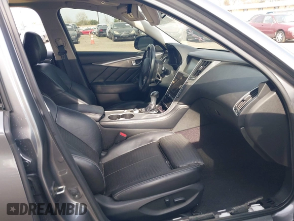 2017 Infiniti Q50 Red Sport 400 with VIN JN1FV7AP2HM850025, listed as a IAAI auction lot 41687964 with 70,334 mi miles. Bid and sale history available at carsss.com. Image 5.