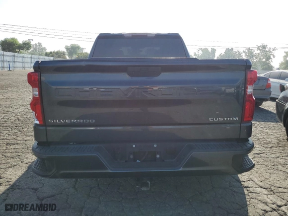 2019 Chevrolet Silverado 1500 Custom with VIN 1GCRWBEH8KZ413573, listed as a Copart auction lot 57072504 with 53,484 mi miles and Salvage Title. Bid and sale history available at carsss.com. Image 6.