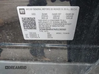 2022 Chevrolet Blazer LT with VIN 3GNKBHR47NS136060, listed as a IAAI auction lot 42181642 with Not provided miles and . Bid and sale history available at DreamBid. Image 9.