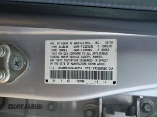 2006 Honda Accord LX SE z VIN 1HGCM56326A148753, wystawiony jako Copart lot #60675275 z przebiegiem Nie podano mil oraz Szkoda całkowita • Salvage title. Historia ofert i sprzedaży dostępna na DreamBid. Obrazek 12.