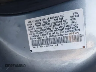 2006 Honda Odyssey EX with VIN 5FNRL38436B001144, listed as a IAAI auction lot 41372589 with 255,666 mi miles. Bid and sale history available at carsss.com. Image 9.