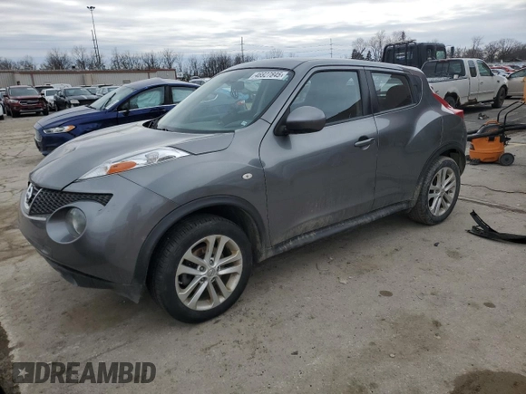 2013 Nissan Juke SV with VIN JN8AF5MV6DT222041, listed as a Copart auction lot 46927845 with 119,744 mi miles and Salvage Title. Bid and sale history available at carsss.com. Image 1.
