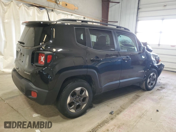 2018 Jeep Renegade Sport with VIN ZACCJBAB5JPG99448, listed as a Copart auction lot 48458525 with 62,331 mi miles and Salvage Title. Bid and sale history available at DreamBid. Image 3.