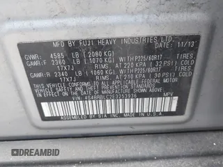 2014 Subaru Outback Limited with VIN 4S4BRBLC2E3253936, listed as a IAAI auction lot 42570106 with 210,225 mi miles and . Bid and sale history available at DreamBid. Image 9.