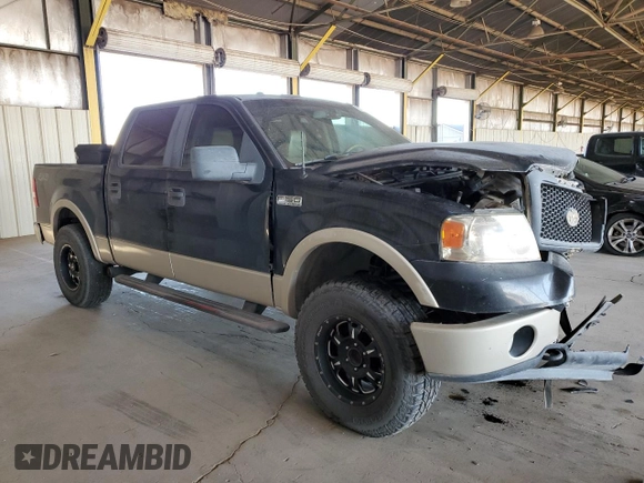 2007 Ford F-150 XLT with VIN 1FTPW14V47FA43613, listed as a Copart auction lot 53312425 with 198,139 mi miles and Salvage Title. Bid and sale history available at DreamBid. Image 4.