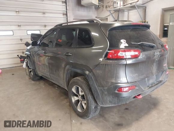 2016 Jeep Cherokee Trailhawk with VIN 1C4PJMBS2GW309042, listed as a IAAI auction lot 41564925 with 125,436 mi miles. Bid and sale history available at carsss.com. Image 3.