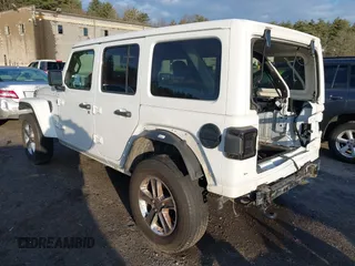2020 Jeep Wrangler Unlimited Sahara with VIN 1C4HJXENXLW220910, listed as a IAAI auction lot 41090420 with 88,895 mi miles and . Bid and sale history available at DreamBid. Image 3.
