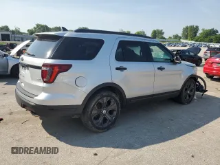 2018 Ford Explorer Sport with VIN 1FM5K8GT0JGA33518, listed as a Copart auction lot 58261255 with 78,074 mi miles and Salvage title. Bid and sale history available at DreamBid. Image 3.