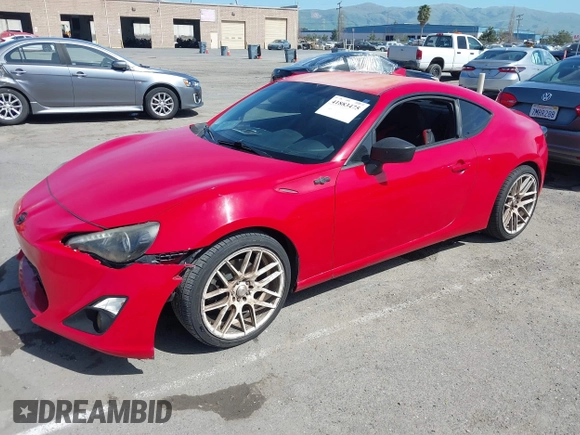 2016 Scion FR-S with VIN JF1ZNAA10G8701693, listed as a IAAI auction lot 41883475 with 87,596 mi miles and . Bid and sale history available at carsss.com. Image 2.