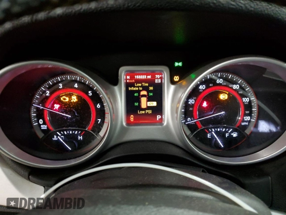 2017 Dodge Journey Crossroad Plus with VIN 3C4PDCGG6HT613665, listed as a Copart auction lot 59414575 with 153,223 mi miles and Salvage title. Bid and sale history available at DreamBid. Image 9.