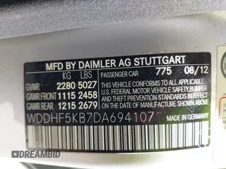 2013 Mercedes-Benz E 350 Luxury with VIN WDDHF5KB7DA694107, listed as a IAAI auction lot 41967966 with 67,348 mi miles and . Bid and sale history available at DreamBid. Image 9.