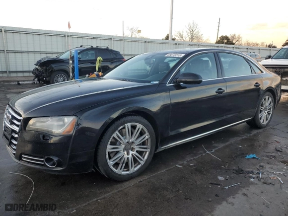 2012 Audi A8 L with VIN WAURVAFDXCN017238, listed as a Copart auction lot 88673215 with 138,162 mi miles and Salvage Title. Bid and sale history available at carsss.com. Image 1.