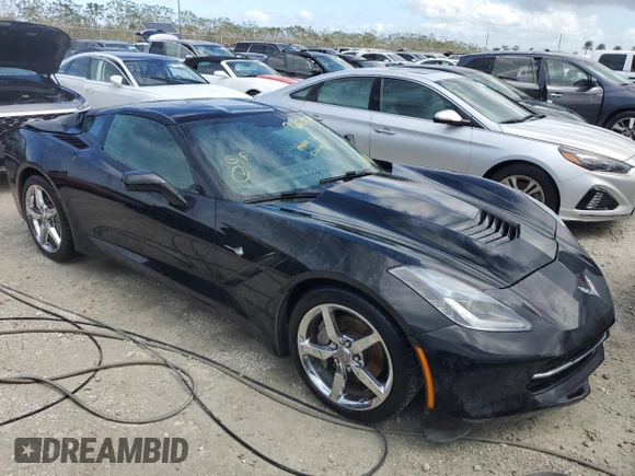 2014 Chevrolet Corvette 3LT with VIN 1G1YF2D7XE5105412, listed as a Copart auction lot 76275714 with Not provided miles and Non repairable. Bid and sale history available at DreamBid. Image 4.