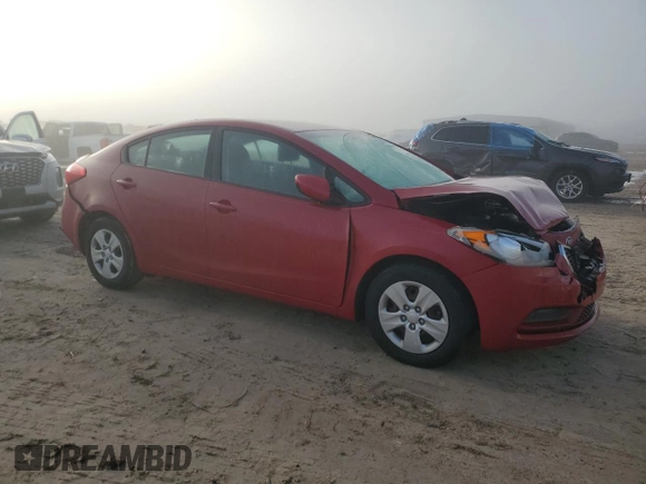 2016 Kia Forte LX with VIN KNAFK4A62G5466604, listed as a Copart auction lot 46721115 with 63,062 mi miles and Salvage Title. Bid and sale history available at carsss.com. Image 4.