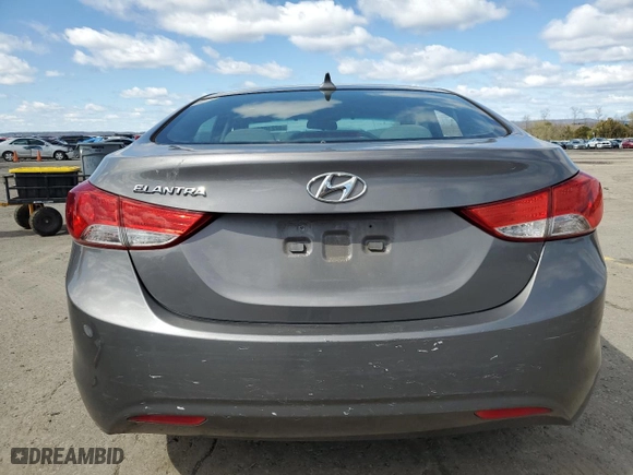 2013 Hyundai Elantra Limited with VIN 5NPDH4AE9DH350554, listed as a Copart auction lot 52210505 with 163,129 mi miles and Salvage Title. Bid and sale history available at carsss.com. Image 6.