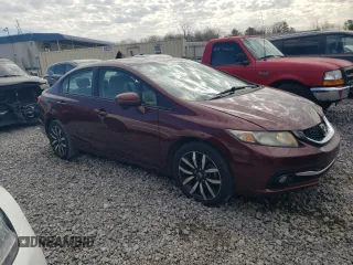 2015 Honda Civic Sedan EX-L with VIN 19XFB2F90FE034994, listed as a Copart auction lot 45046705 with 6,721 mi miles and Salvage Title. Bid and sale history available at carsss.com. Image 4.