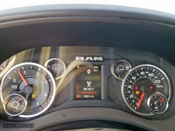 2024 Ram 2500 Big Horn with VIN 3C6UR5DL3RG106158, listed as a Copart auction lot 48494925 with 38,816 mi miles and Salvage Title. Bid and sale history available at carsss.com. Image 9.