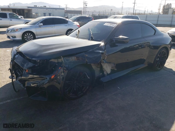 2024 BMW M2 with VIN 3MF13DM07R8E22344, listed as a Copart auction lot 51375944 with 0 mi miles and Salvage Title. Bid and sale history available at carsss.com. Image 1.