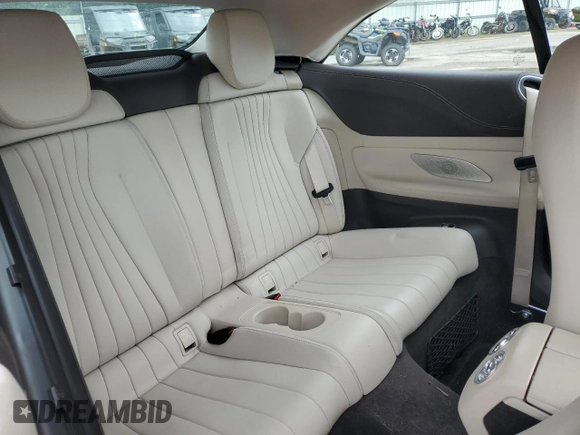 2018 Mercedes-Benz E 400 with VIN WDD1K6FB6JF062324, listed as a Copart auction lot 58595125 with 47,570 mi miles and Salvage title. Bid and sale history available at DreamBid. Image 10.