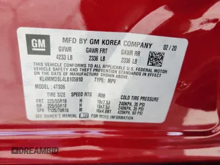 2020 Buick Encore GX Select z VIN KL4MMDSL4LB105910, wystawiony jako Copart lot #60883335 z przebiegiem 11 024 mil mil oraz Szkoda całkowita • Salvage title. Historia ofert i sprzedaży dostępna na DreamBid. Obrazek 13.