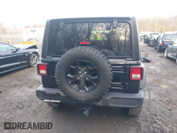 2022 Jeep Wrangler Unlimited Sport S with VIN 1C4HJXDG1NW141244, listed as a IAAI auction lot 41532388 with 27,829 mi miles. Bid and sale history available at carsss.com. Image 16.