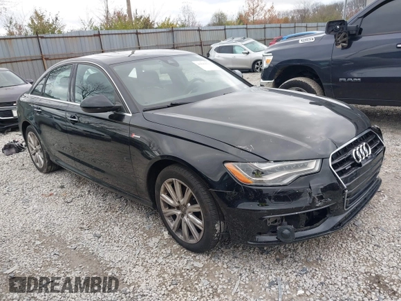 2013 Audi A6 3.0T Prestige with VIN WAUHGAFCXDN053087, listed as a IAAI auction lot 40840631 with 62,567 mi miles. Bid and sale history available at carsss.com. Image 1.