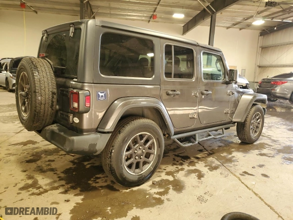 2021 Jeep Wrangler Unlimited Willys with VIN 1C4HJXDN9MW718826, listed as a Copart auction lot 79694794 with 52,186 mi miles and Salvage Title. Bid and sale history available at carsss.com. Image 3.