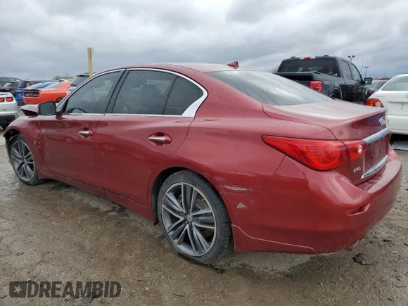 2014 Infiniti Q50 Premium with VIN JN1BV7AR4EM683789, listed as a Copart auction lot 49187715 with 100,594 mi miles and Salvage Title. Bid and sale history available at carsss.com. Image 2.