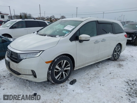 2023 Honda Odyssey Touring with VIN 5FNRL6H84PB048916, listed as a IAAI auction lot 41325052 with 50,290 mi miles and . Bid and sale history available at DreamBid. Image 17.