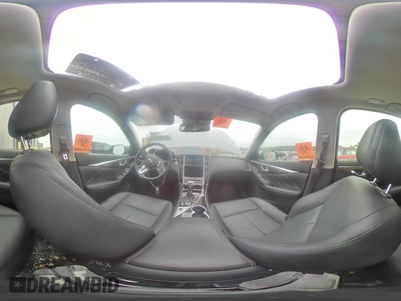 2018 Infiniti Q50 Luxe with VIN JN1EV7AP7JM366935, listed as a Copart auction lot 59781175 with 35,905 mi miles and Salvage title. Bid and sale history available at DreamBid. Image 15.
