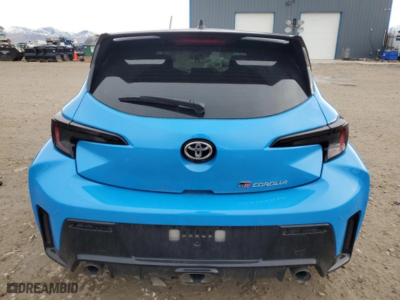 2024 Toyota GR Corolla Core with VIN JTNABAAE2RA014905, listed as a Copart auction lot 86930894 with 0 mi miles and Salvage Title. Bid and sale history available at carsss.com. Image 6.