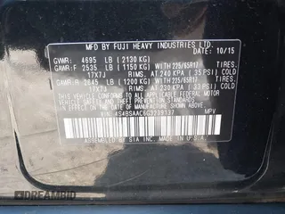 2016 Subaru Outback 2.5i with VIN 4S4BSAAC6G3239137, listed as a IAAI auction lot 42070329 with 56,506 mi miles and . Bid and sale history available at DreamBid. Image 9.
