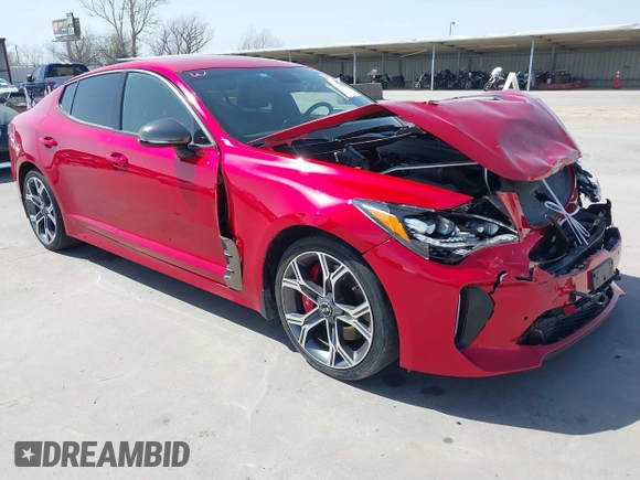 2020 Kia Stinger GT with VIN KNAE35LC4L6085147, listed as a IAAI auction lot 41820512 with 37,033 mi miles and . Bid and sale history available at DreamBid. Image 1.