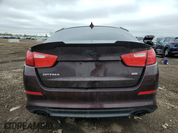 2015 Kia Optima LX with VIN 5XXGM4A75FG484776, listed as a Copart auction lot 55661635 with Not provided miles and Salvage title. Bid and sale history available at DreamBid. Image 6.