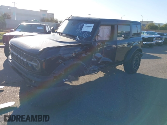 2022 Ford Bronco with VIN 1FMEE5DP2NLB69336, listed as a IAAI auction lot 41444891 with 11,441 mi miles. Bid and sale history available at carsss.com. Image 2.